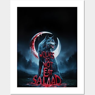 Wolf do not eat salad Posters and Art